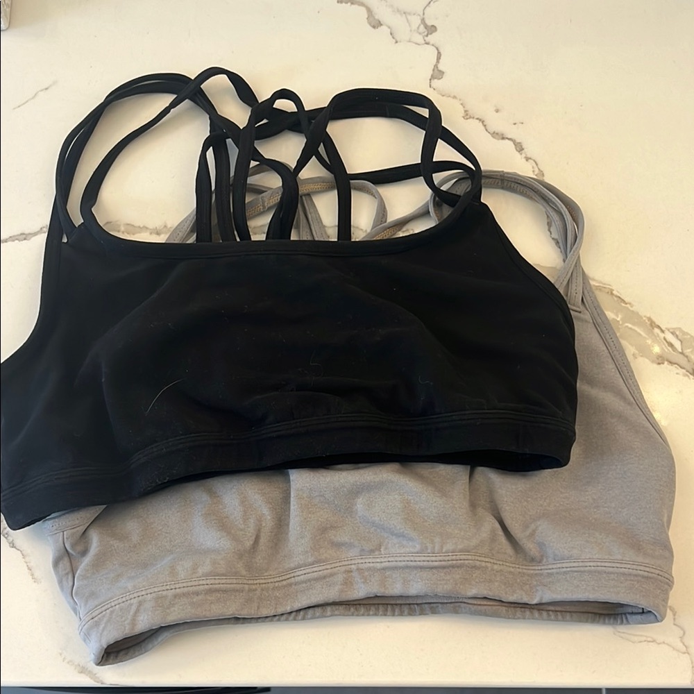 Women's Black and Gray Sports Bras